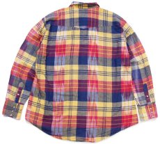 画像2: 80s USA製 gold collection by KARMAN マドラスチャック コットン ウエスタンシャツ XL (2)