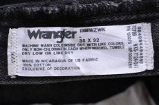 画像5: 00s Wranglerラングラー 13MWZ ブラック デニムパンツ W35 L32★SDP4403 (5)