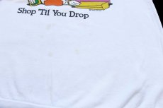 画像6: 80s USA製 Shop 'Til You Drop ダック イラスト スウェット 白 XL (6)