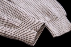 画像6: L.L.Bean 無地 ロールネック ローゲージ コットンニット セーター ブラウンベージュ×ナチュラル ミックス XL-R (6)