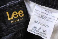 画像5: 00s メキシコ製 Leeリー 205 RELAXED FIT ブラック デニムパンツ W36 L30★SDP4400 (5)