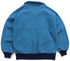 画像2: 80s L.L.Bean フリースジャケット 青緑×紺 (2)