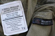 画像4: 16 USA製 米軍 U.S.AIR FORCE パッチ付き ECWCS GEN3 LEVEL3 POLARTEC フリースジャケット コヨーテ タン XS-R (4)