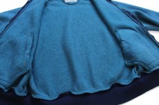 画像5: 80s L.L.Bean フリースジャケット 青緑×紺 (5)