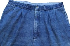 画像4: 90s OSHKOSH B'GOSH パチポケ ツータック デニム トラウザーズ W36 L34 (4)