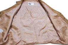画像5: 70s メキシコ製 SILTON スエード レザーベスト 茶 L (5)
