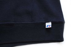 画像5: 00s メキシコ製 RUSSELLラッセル 無地 ハイネック ハーフジップ スウェット 黒 XL★ブランク (5)