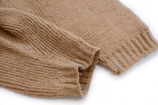 画像6: 60s Brentwood 無地 Vネック アクリルニット セーター 薄茶 M (6)