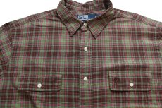 画像3: 00s ポロ ラルフローレン WHITFIELD CLASSIC FIT チェック コットンシャツ XL (3)