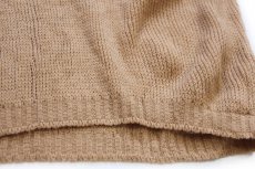 画像5: 60s Brentwood 無地 Vネック アクリルニット セーター 薄茶 M (5)