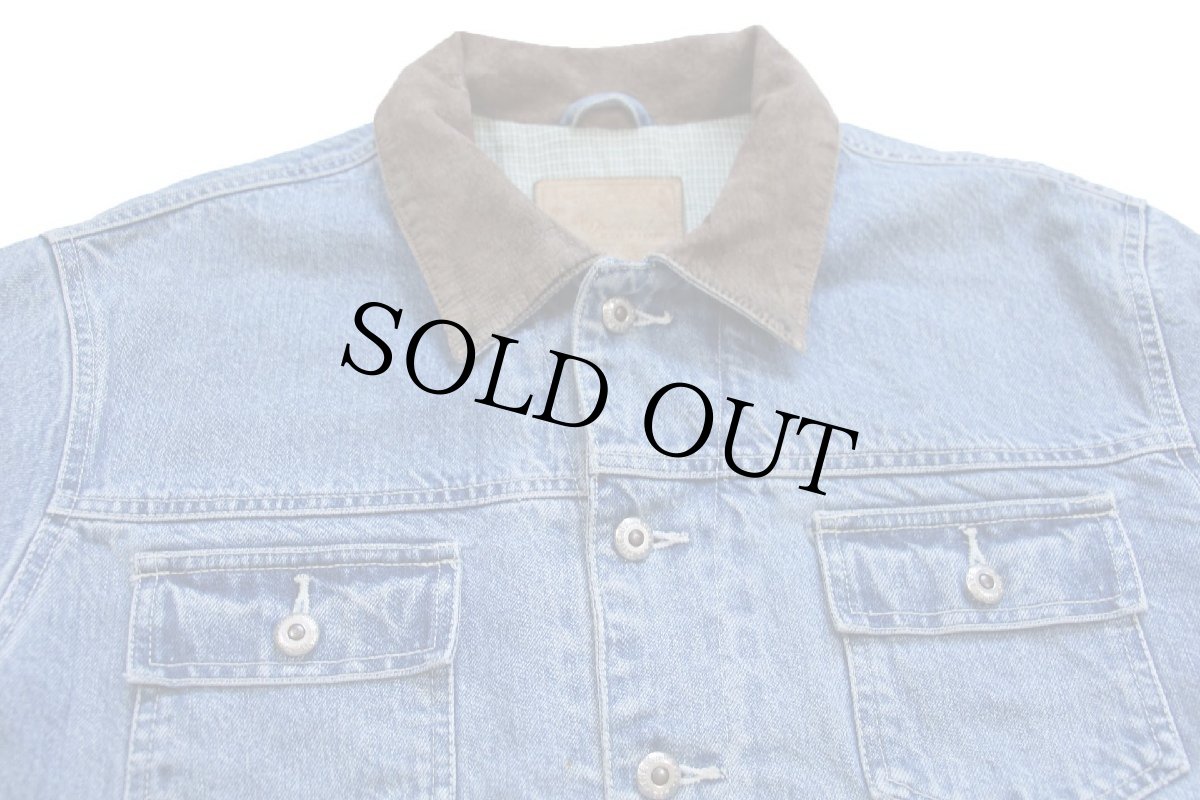 画像3: 00s GAPギャップ スペシャル チェック コットンライナー デニムジャケット M (3)