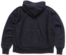 画像2: 00s Championチャンピオン 無地 目無し リバースウィーブ スウェットパーカー 黒 XL★フーディー ブランク ブックストア (2)