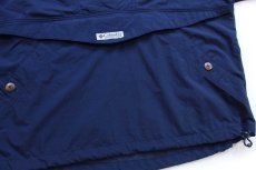 画像5: 90s Columbiaコロンビア 無地 ナイロン アノラックパーカー 紺 W-L (5)