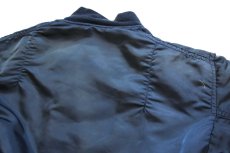 画像8: 80s USA製 ALPHAアルファ MA-1 フライトジャケット 紺 フェード XL (8)