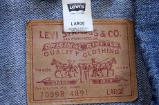 画像4: 90s メキシコ製 Levi'sリーバイス 70598 デカパッチ デニムジャケット 4ポケット L (4)
