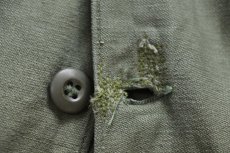 画像7: 60s 米軍 U.S.AIR FORCEパッチ付き コットンサテン ユーティリティシャツ オリーブグリーン 15.5 (7)