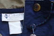 画像4: 90s Columbiaコロンビア 無地 ナイロン アノラックパーカー 紺 W-L (4)
