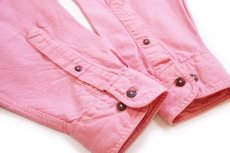 画像5: 80s USA製 Woolrichウールリッチ 無地 ボタンダウン コットンシャツ ピンク L (5)