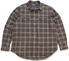画像1: 00s ポロ ラルフローレン WHITFIELD CLASSIC FIT チェック コットンシャツ XL (1)