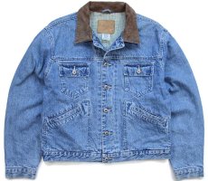 画像1: 00s GAPギャップ スペシャル チェック コットンライナー デニムジャケット M (1)