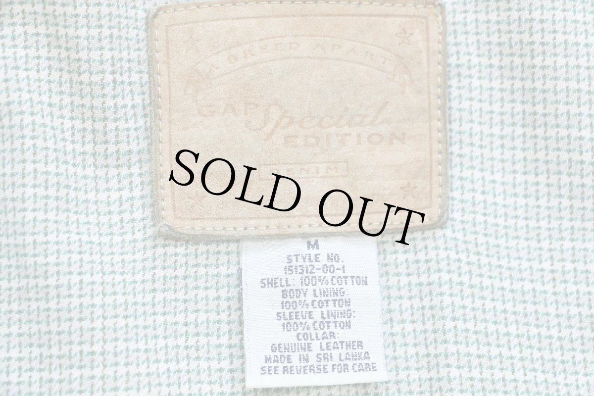 画像4: 00s GAPギャップ スペシャル チェック コットンライナー デニムジャケット M (4)