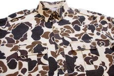 画像3: 80s USA製 Walls ダックハンターカモ コットンポプリン ハンティングシャツ L-R (3)