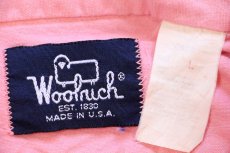画像4: 80s USA製 Woolrichウールリッチ 無地 ボタンダウン コットンシャツ ピンク L (4)