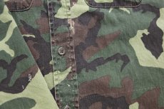 画像5: 70s USA製 FIVE BROTHERファイブブラザー ウッドランドカモ コットン ハンティングシャツ M (5)