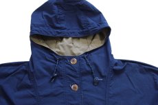 画像3: 90s Columbiaコロンビア 無地 ナイロン アノラックパーカー 紺 W-L (3)