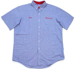 70s Leeリー 半袖 ワークシャツ ブルーグレー 16 - Sixpacjoe Web Shop