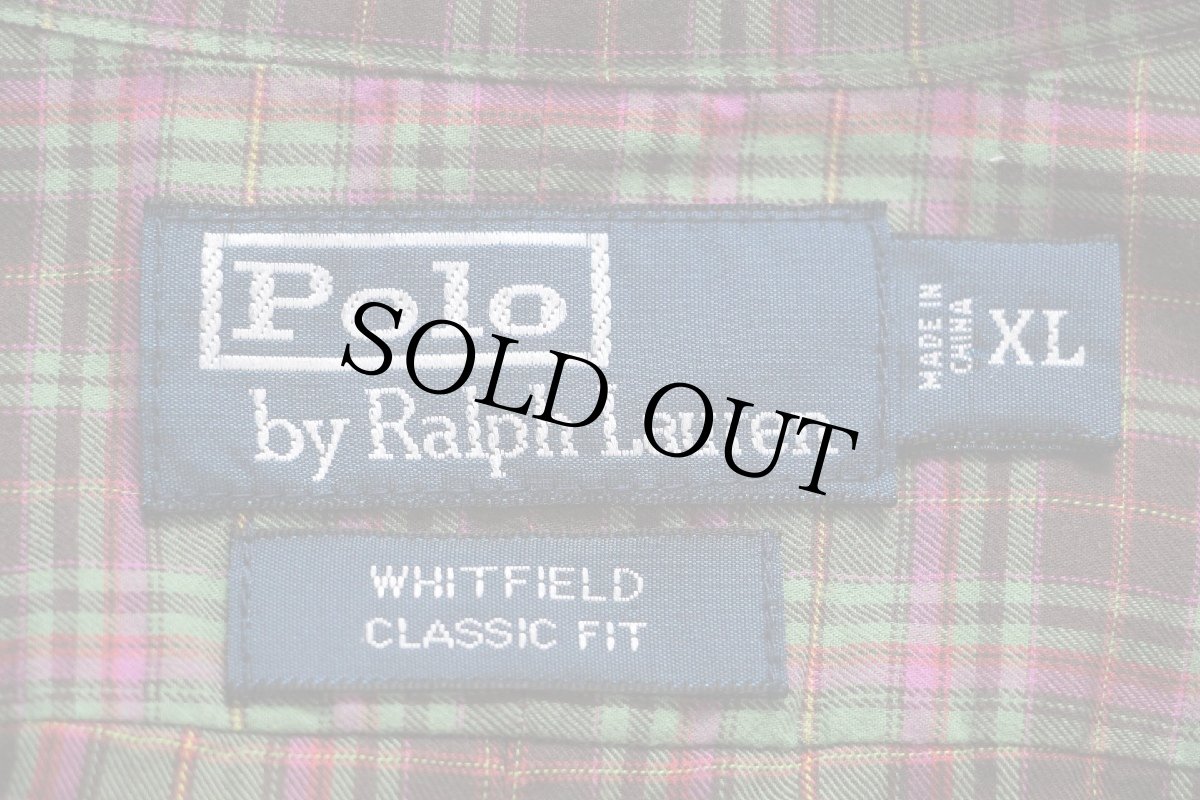 画像4: 00s ポロ ラルフローレン WHITFIELD CLASSIC FIT チェック コットンシャツ XL (4)