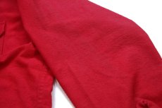 画像6: 90s USA製 Woolrichウールリッチ 無地 コットン シャモアクロスシャツ 赤 XL (6)