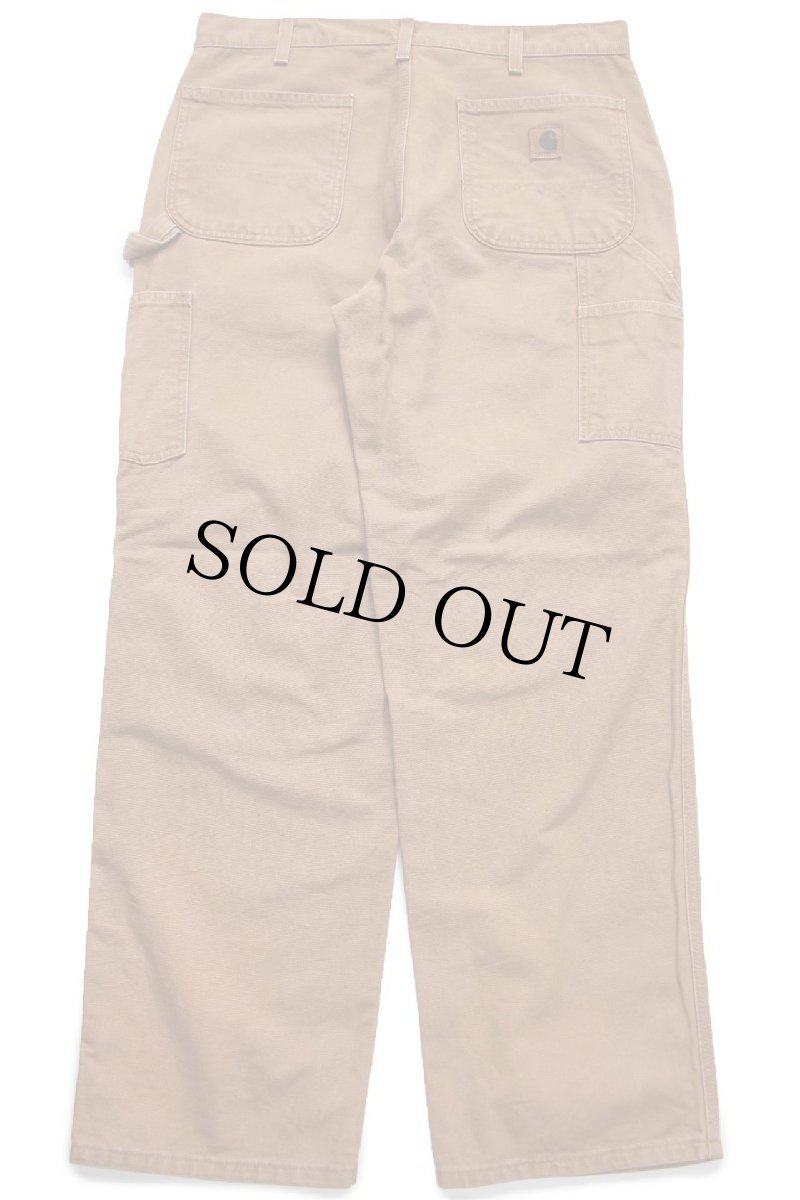 画像3: メキシコ製 carharttカーハート ダック地 ペインターパンツ 茶 W34 L32 (3)