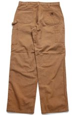 画像3: メキシコ製 carharttカーハート ダック地 ペインターパンツ 茶 W34 L32 (3)