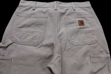 画像5: メキシコ製 carharttカーハート ダック地 ペインターパンツ デザート グレー W32 L34 (5)