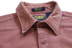 画像3: 90s USA製 OSHKOSH B'GOSH 無地 コットン シャモアクロスシャツ 小豆 フェード L (3)