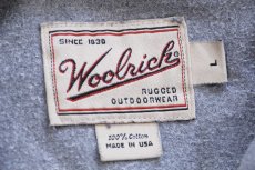 画像4: 90s USA製 Woolrichウールリッチ 無地 ボタンダウン コットン シャモアクロスシャツ グレー L (4)