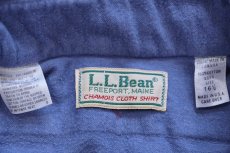 画像4: 80s USA製 L.L.Bean CHAMOIS CLOTH SHIRT 無地 コットン シャモアクロスシャツ 青紫 16.5 L (4)