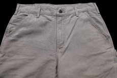 画像4: メキシコ製 carharttカーハート ダック地 ペインターパンツ デザート グレー W32 L34 (4)