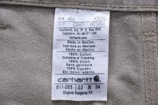 画像6: メキシコ製 carharttカーハート ダック地 ペインターパンツ デザート グレー W32 L34 (6)