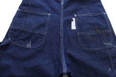 画像8: 70s USA製 Sears ペンキ飛び バットダイ デニム オーバーオール W32 L30 (8)