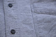画像5: 90s USA製 Woolrichウールリッチ 無地 ボタンダウン コットン シャモアクロスシャツ グレー L (5)