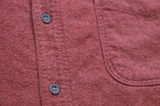 画像5: 90s USA製 Woolrichウールリッチ 無地 ボタンダウン コットン シャモアクロスシャツ 薄赤 L-L (5)
