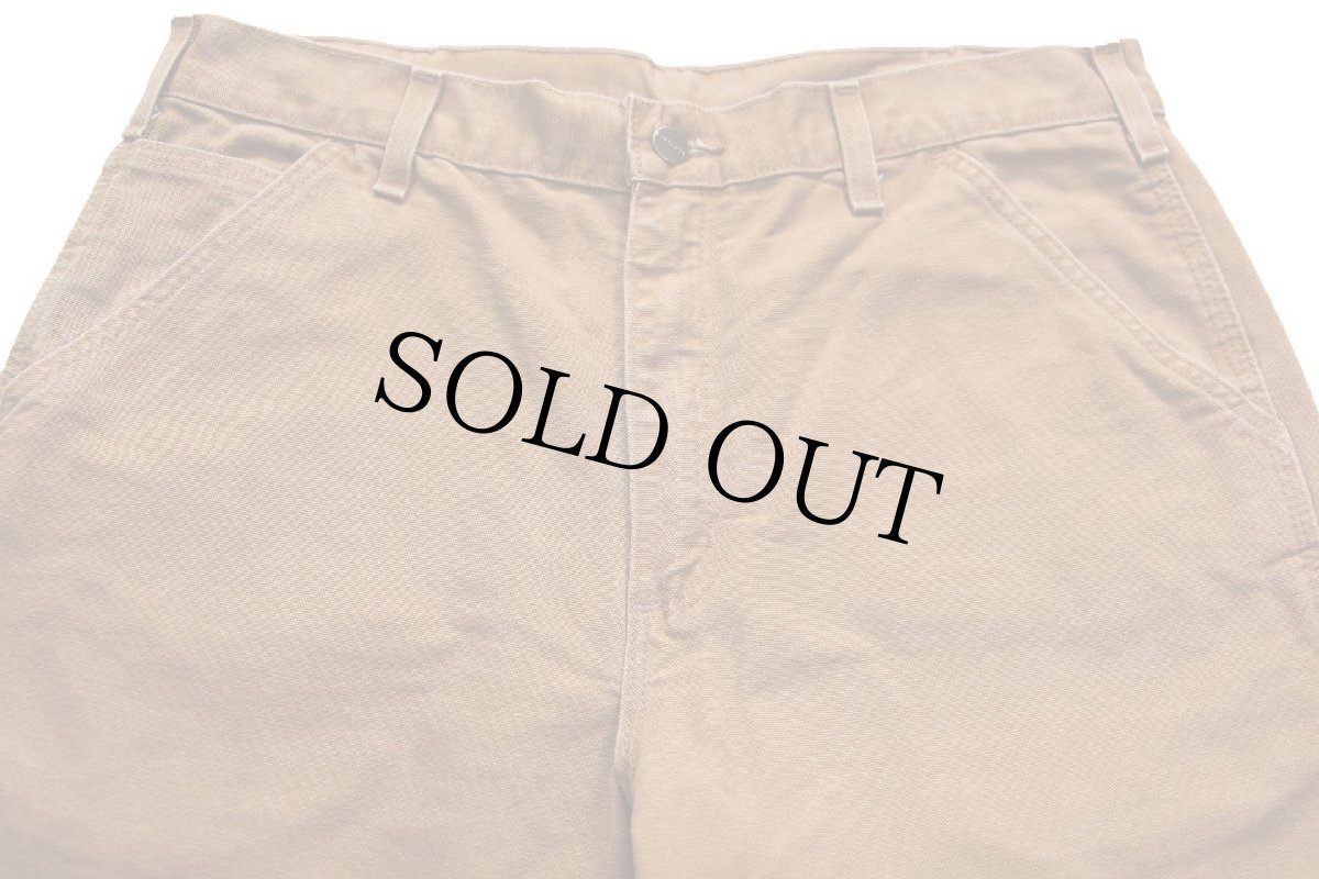 画像4: メキシコ製 carharttカーハート ダック地 ペインターパンツ 茶 W34 L32 (4)