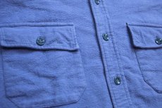 画像5: 80s USA製 L.L.Bean CHAMOIS CLOTH SHIRT 無地 コットン シャモアクロスシャツ 青紫 16.5 L (5)