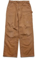 画像2: メキシコ製 carharttカーハート ダック地 ペインターパンツ 茶 W34 L32 (2)