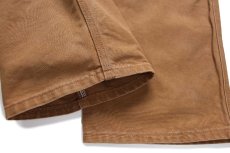 画像7: メキシコ製 carharttカーハート ダック地 ペインターパンツ 茶 W34 L32 (7)