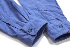 画像6: 80s USA製 L.L.Bean CHAMOIS CLOTH SHIRT 無地 コットン シャモアクロスシャツ 青紫 16.5 L (6)