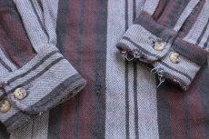 画像5: 90s carharttカーハート チェック ダメージ コットン フランネルシャツ (5)