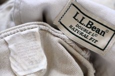 画像6: 90s USA製 L.L.Bean ペンキ飛び&ダメージ カラーデニムパンツ ボロ ライトベージュ W32 L32 (6)
